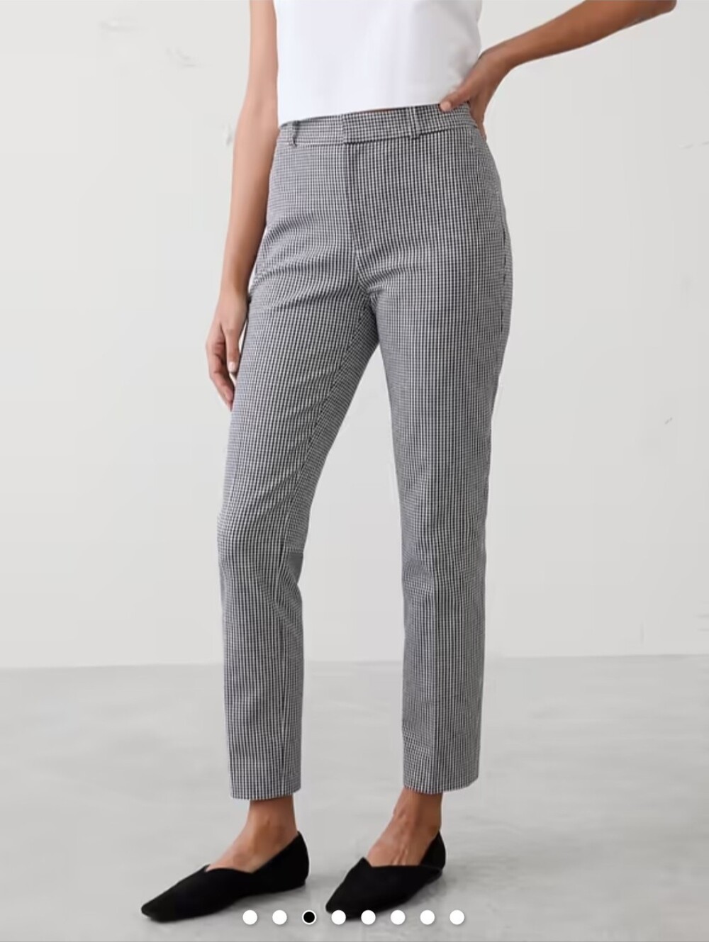 NWT Banana Republic Modern Sloan Houndstooth Plaid Ankle Pants Size 10L Tall